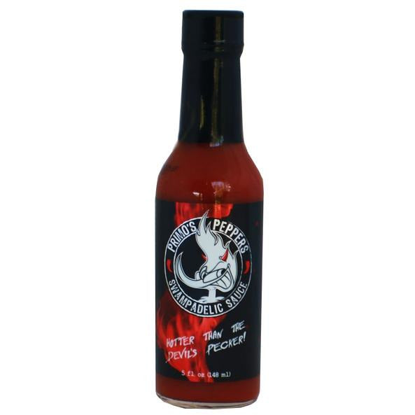 Primos Peppers Swampadelic Sauce Hotter Than the Devil's Pecker