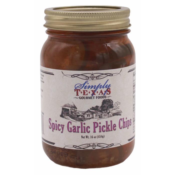 Simply Texas Spicy Garlic Pickle Chips